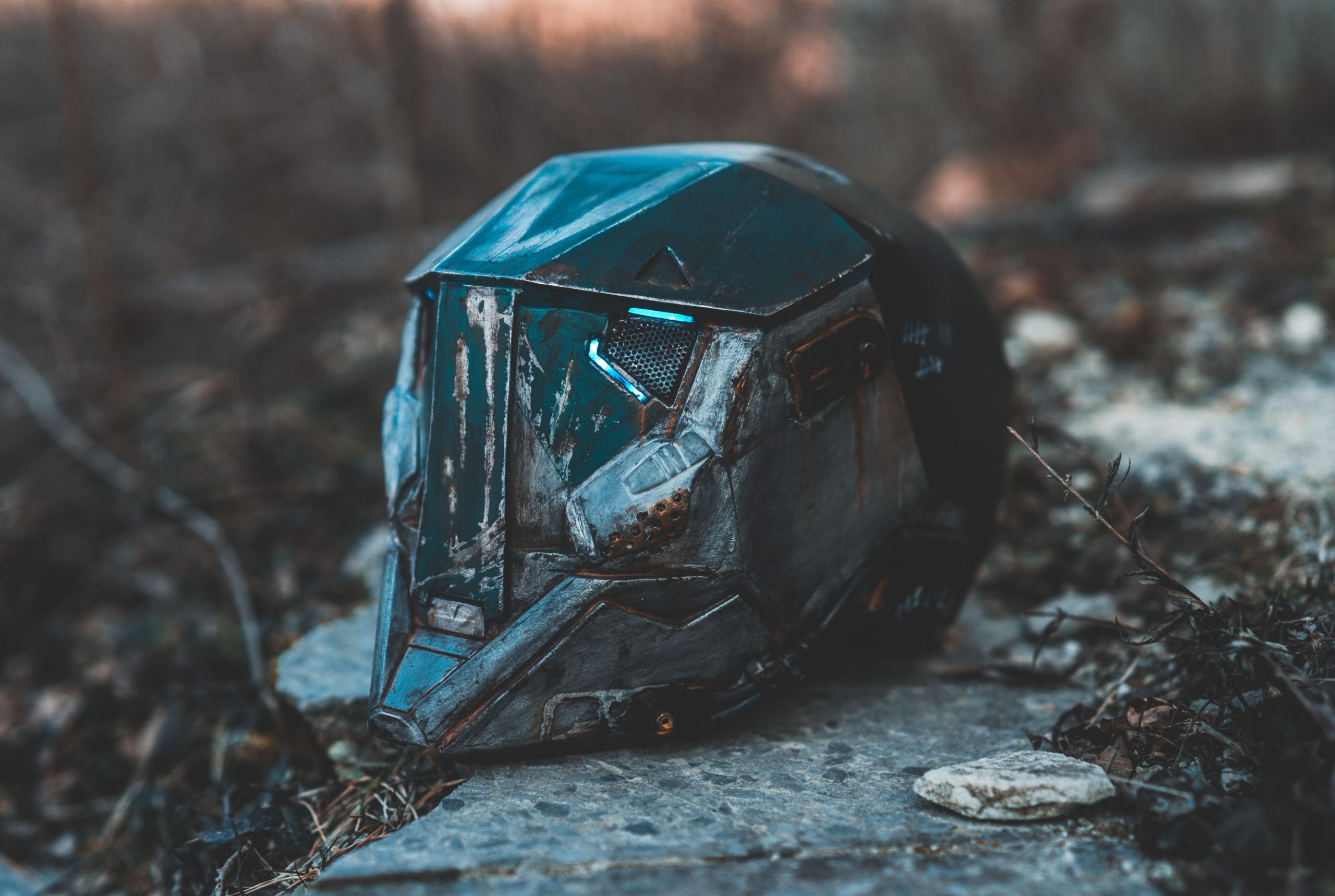 Dantes Workshop Blue Metal Helmet 